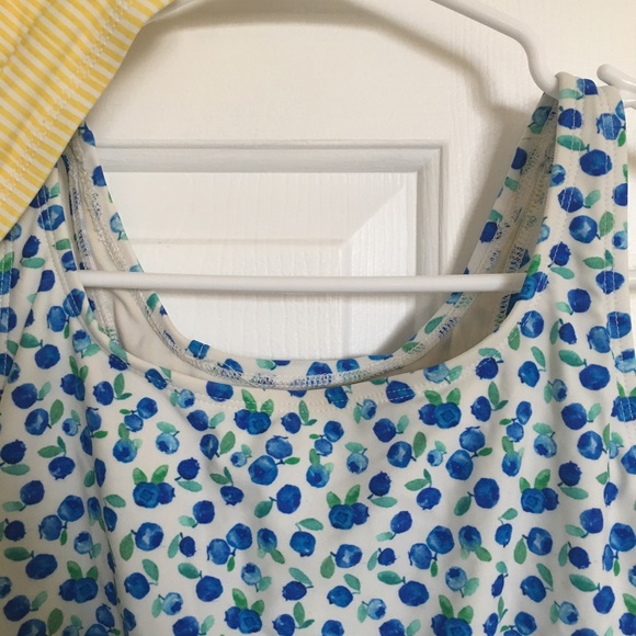 Floral Lemon Bloomberry suit - tie back, size S - Picture 3 of 6